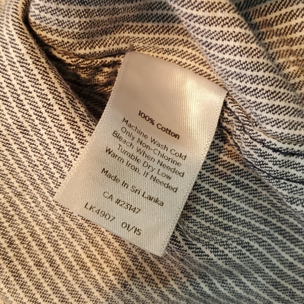 Talbots Blue & White Pin Stripe Denim Jacket 6 - Picture 5 of 6